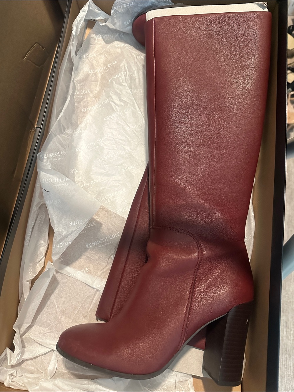 Kenneth Cole Burgundy water proof Knee Boot - Size 6